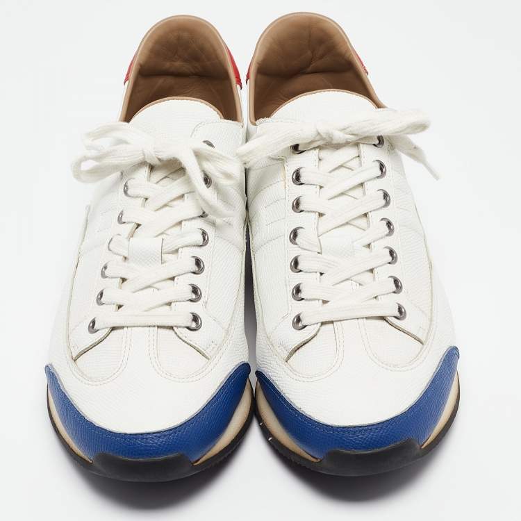 Pre Owned Hermes Tricolor Leather Quicker Sneakers Size 41