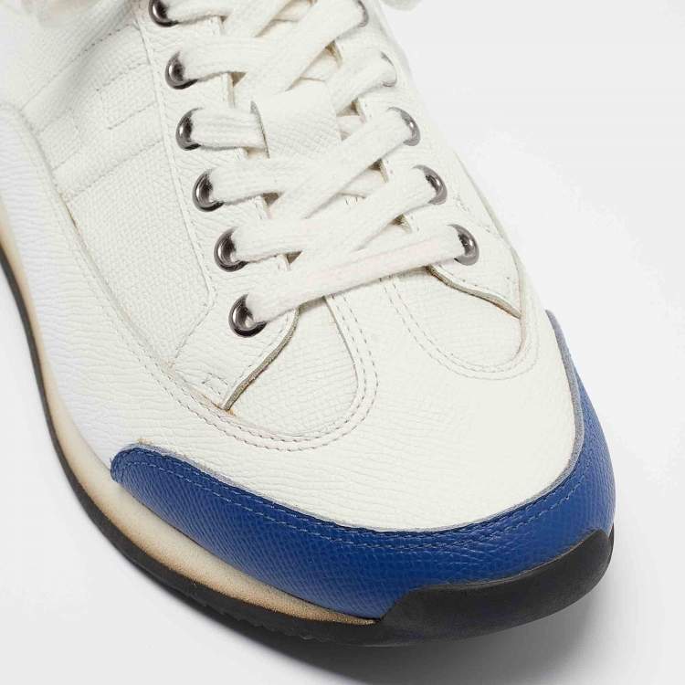 Pre Owned Hermes Tricolor Leather Quicker Sneakers Size 41