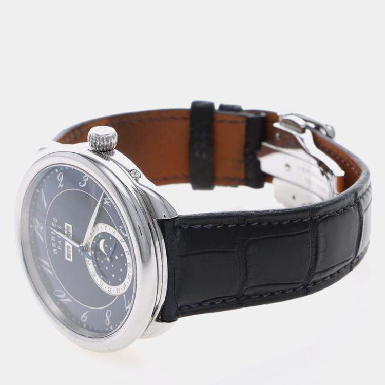 Pre Owned Hermes Arceau AR8.810 Automatic Stainless Steel Men's Wristwatch 43 mm