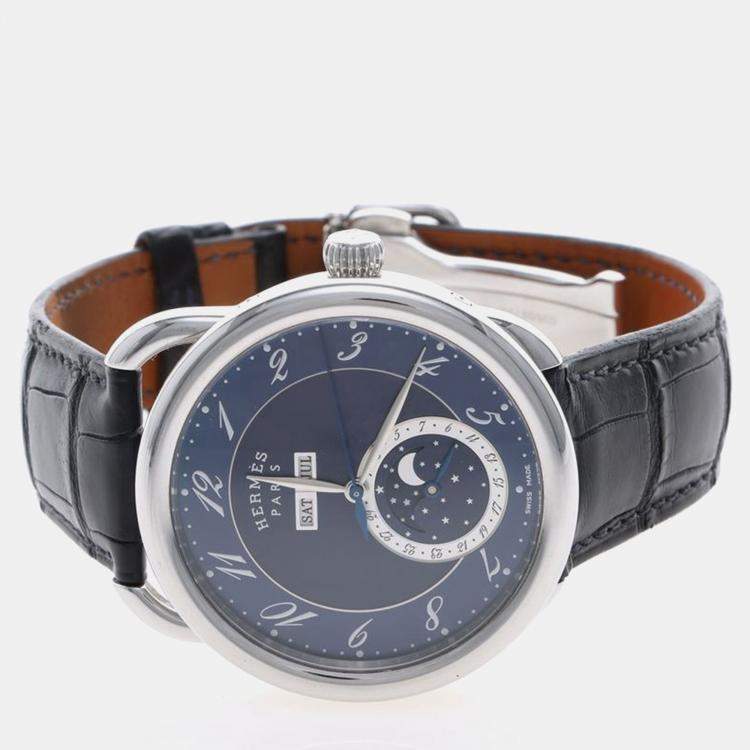 Pre Owned Hermes Arceau AR8.810 Automatic Stainless Steel Men's Wristwatch 43 mm