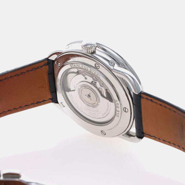 Pre Owned Hermes Arceau AR8.810 Automatic Stainless Steel Men's Wristwatch 43 mm