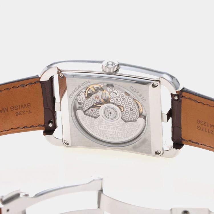 Pre Owned Hermes Cape Cod CD7.810 Automatic Stainless Steel Men's Wristwatch 33 mm