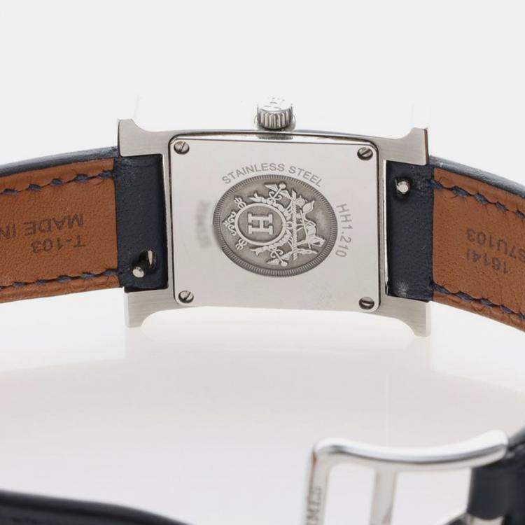 مملوكة مسبقًا ساعة يد نسائية هيرمس هور إتش HH1.210 ستانلس ستيل كوارتز 21 مم