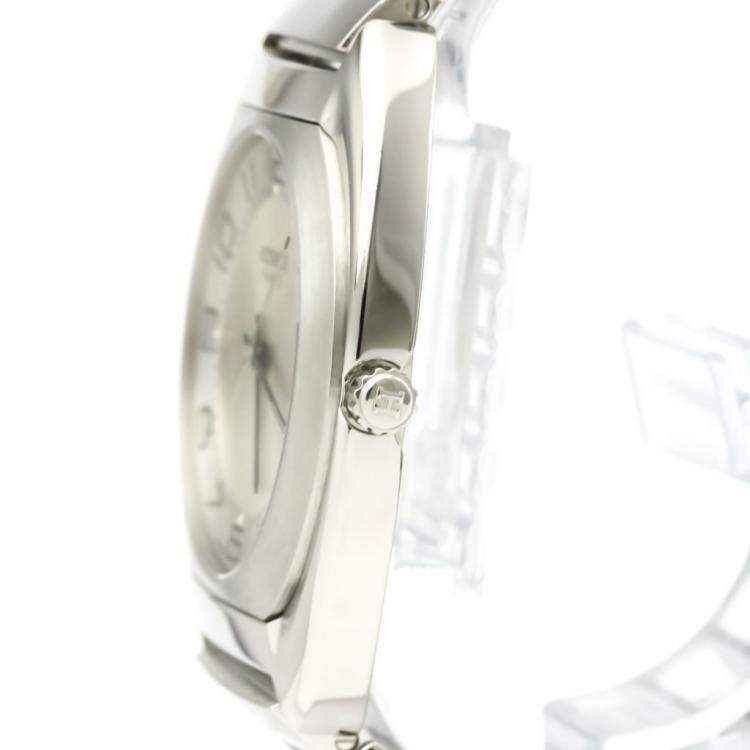 Pre Owned Hermes Silver Stainless Steel Espace ES2.710 Quartz Men's Wristwatch 38 MM 