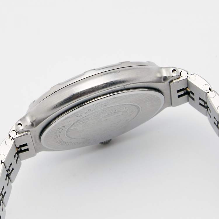 Pre Owned Hermes Silver Stainless Steel & Gold Plated Captain Nemo Quartz Men's Wristwatch 36MM