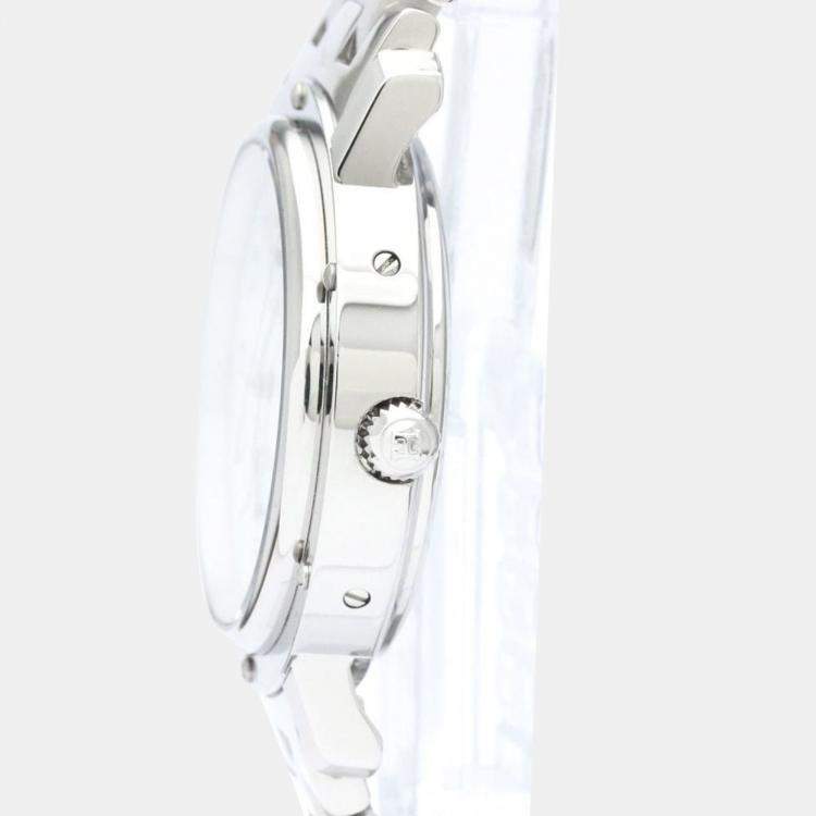 Pre Owned Hermes White Stainless Steel Clipper CL5.710 Quartz Men's Wristwatch 36 mm