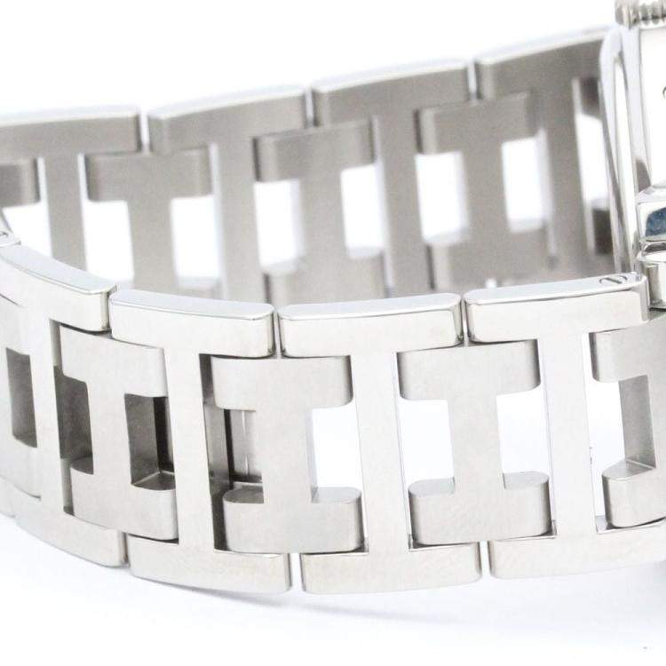Pre Owned Hermes White Stainless Steel Clipper CL5.710 Quartz Men's Wristwatch 36 mm