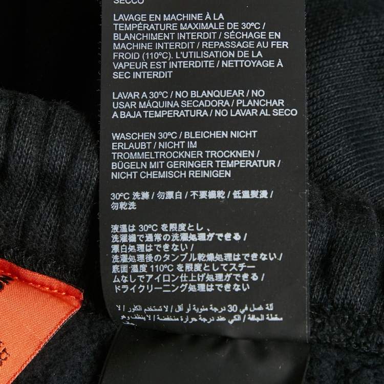 Pre Owned Heron Preston Black Printed Cotton Jogger Pants S