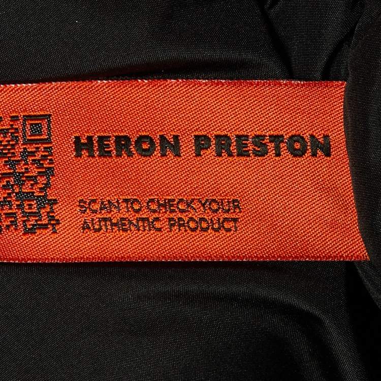 مملوكة مسبقًا Heron Preston Black Nylon Puffer Jacket XXS