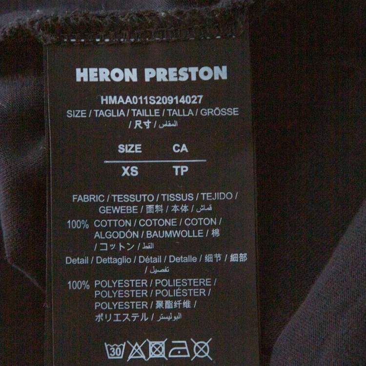 Pre Owned Heron Preston Black CTNMB Spray Paint Cotton Crew Neck T-Shirt XS