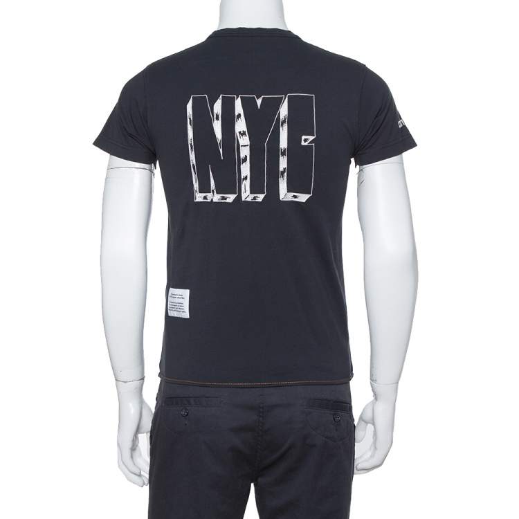 Pre Owned Heron Preston Black CTNMB Spray Paint Cotton Crew Neck T-Shirt XS