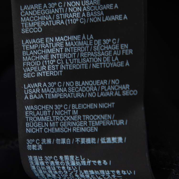 Pre Owned Heron Preston Black Cotton NASA Facts Logo Print Short Sleeve T-Shirt S