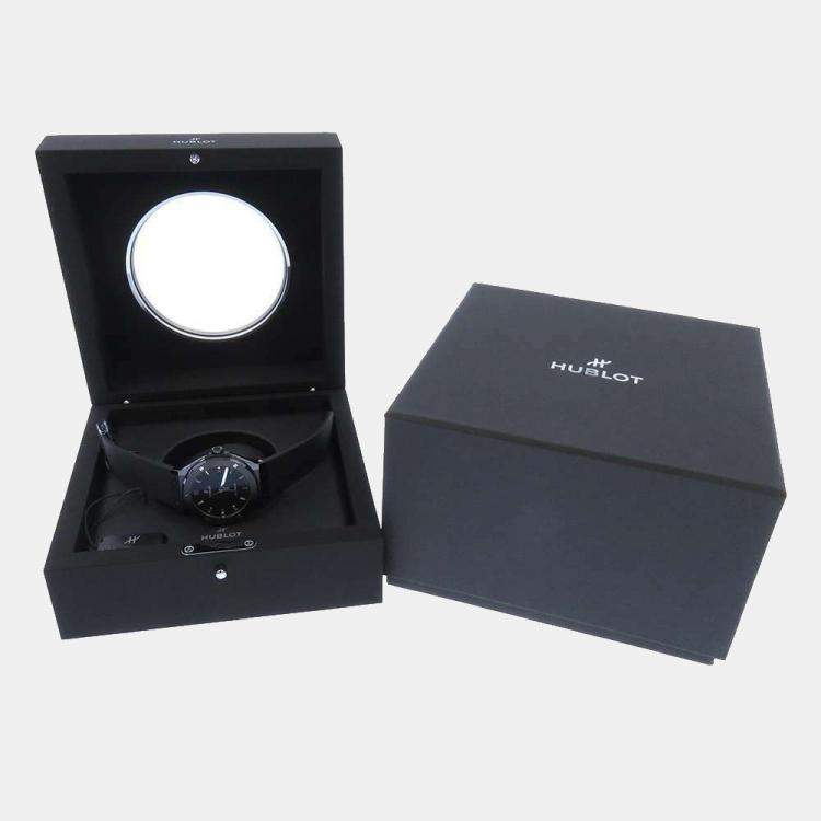 Pre Owned Hublot Black Ceramic Classic Fusion Black Magic 511.CM.1171.RX Men's Wristwatch 45 MM