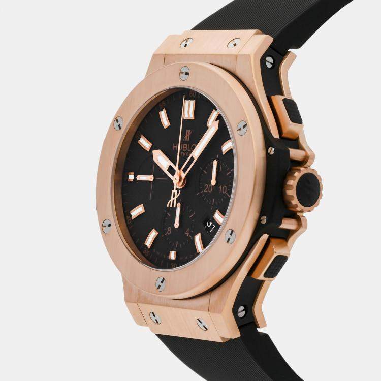 Pre Owned Hublot Black 18k Rose Gold Big Bang 301.PX.1180.RX Automatic Men's Wristwatch 44 mm