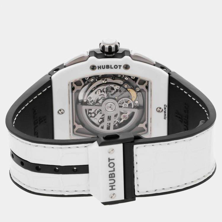Pre Owned Hublot Skeleton Ceramic Big Bang 601.HX.0173.LR Automatic Men's Wristwatch 45 mm