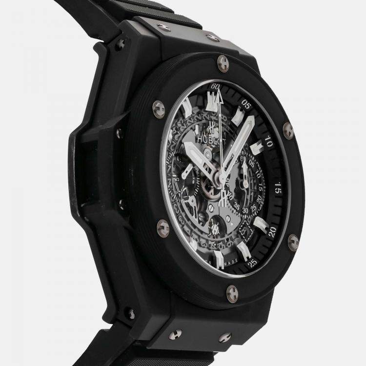 Pre Owned Hublot Black Ceramic King Power 701.CI.0170.RX Automatic Men's Wristwatch 48 mm