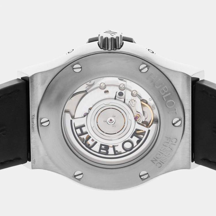 Pre Owned Hublot Skeleton Titanium Classic Fusion 547.NX.0170.LR Automatic Men's Wristwatch 42 mm
