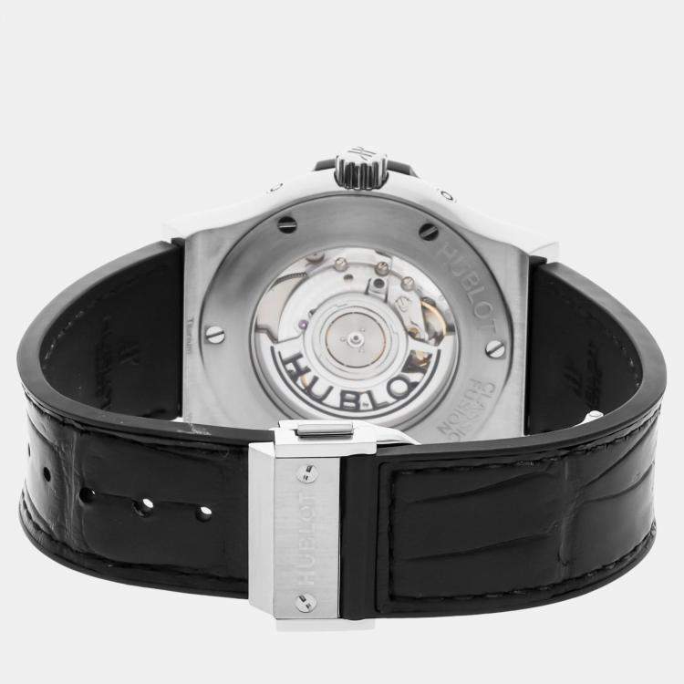 Pre Owned Hublot Skeleton Titanium Classic Fusion 547.NX.0170.LR Automatic Men's Wristwatch 42 mm