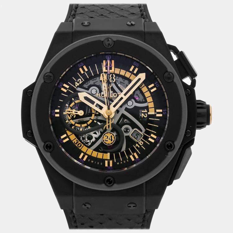 Pre Owned Hublot King Power Black Mamba Edition Chronograph 748.CI.1119.PR.KOB13 48 mm Automatic Men's Wristwatch 48MM