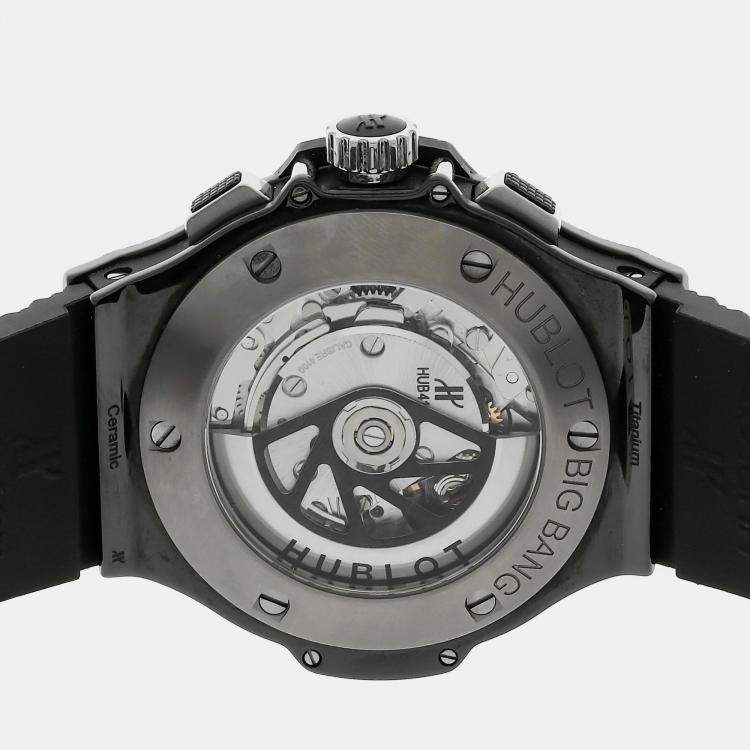 Pre Owned Hublot Big Bang Chronograph Black Magic 301.CX.130.RX 44 mm Automatic Chronograph Men's Wristwatch 44MM