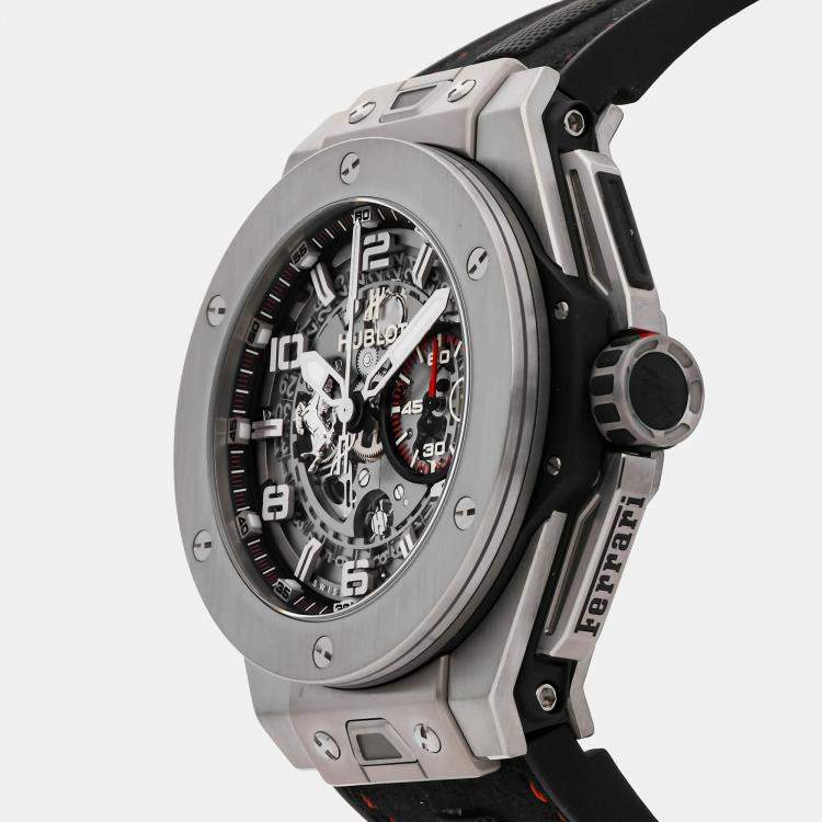 Pre Owned Hublot Big Bang Ferrari Unico Limited Edition 401.NX.0123.VR Automatic Men's Wristwatch 45MM