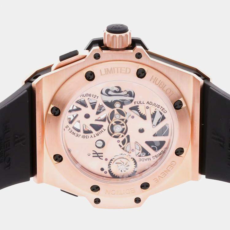 Pre Owned Hublot Big Bang King Power Tourbillon GMT 706.OM.1180.RX Manual Winding Men's Wristwatch 48 mm