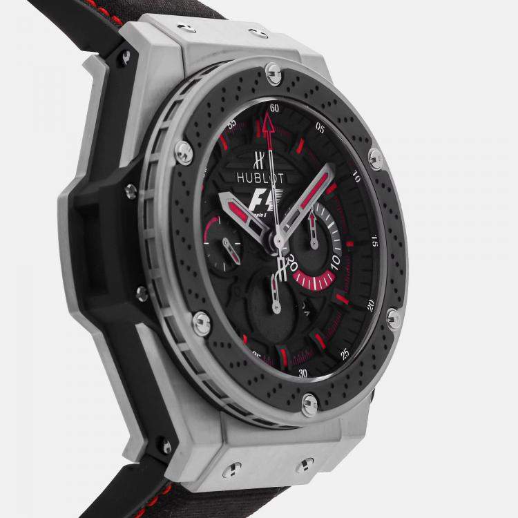 Pre Owned Hublot King Power 703.ZM.1123.NR.FMO10 Automatic Zirconium Black Dial Men's Wristwatch 48mm
