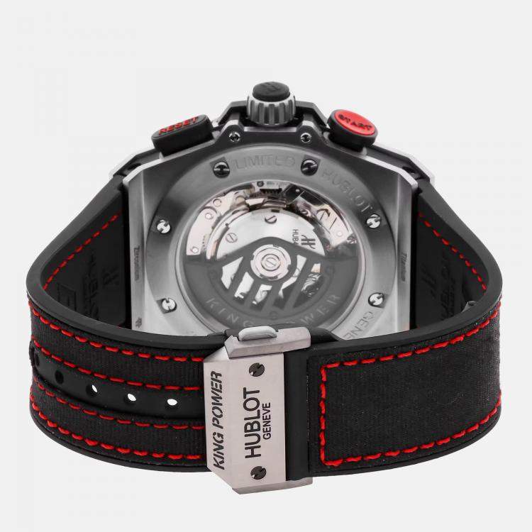 Pre Owned Hublot King Power 703.ZM.1123.NR.FMO10 Automatic Zirconium Black Dial Men's Wristwatch 48mm
