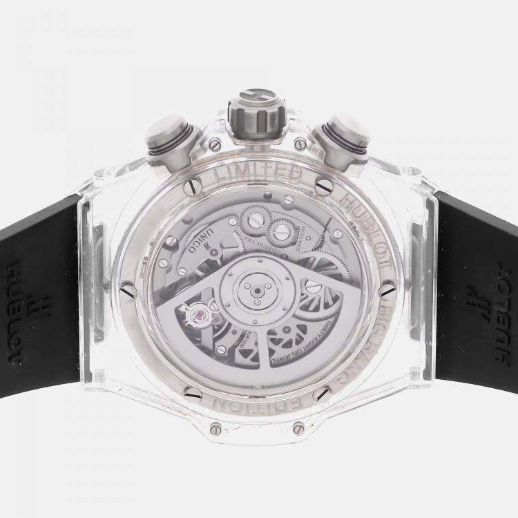 Pre Owned Hublot Big Bang Big Bang Unico Limited Edition 411.JX.4802.RT Automatic Sapphire Skeleton Dial Men's Wristwatch 45mm