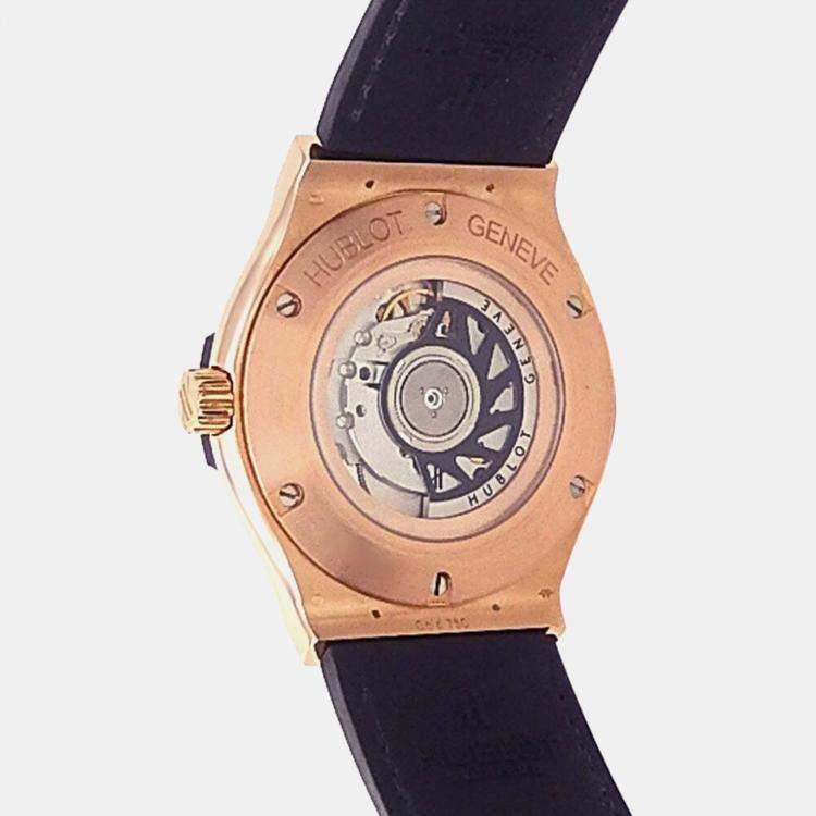 Pre Owned Hublot Classic Fusion 511.PX.2610.LR Automatic Silver 18k Rose Gold Men's Wristwatch 45 mm