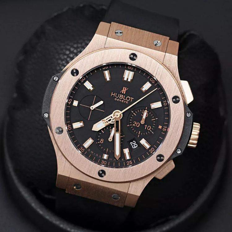 Pre Owned Hublot Big Bang 301.PX.1180.RX Automatic Black 18k Rose Gold Men's Wristwatch 44 mm