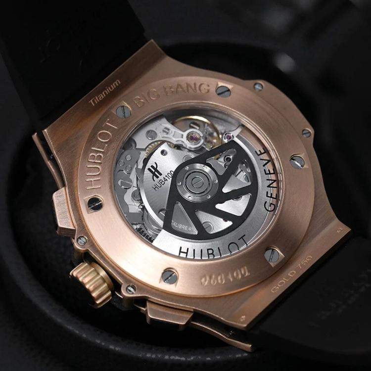 Pre Owned Hublot Big Bang 301.PX.1180.RX Automatic Black 18k Rose Gold Men's Wristwatch 44 mm
