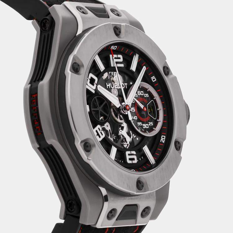 Pre Owned Hublot Big Bang 402.NX.0123.WR Automatic Black Titanium Men’s Wristwatch 42mm