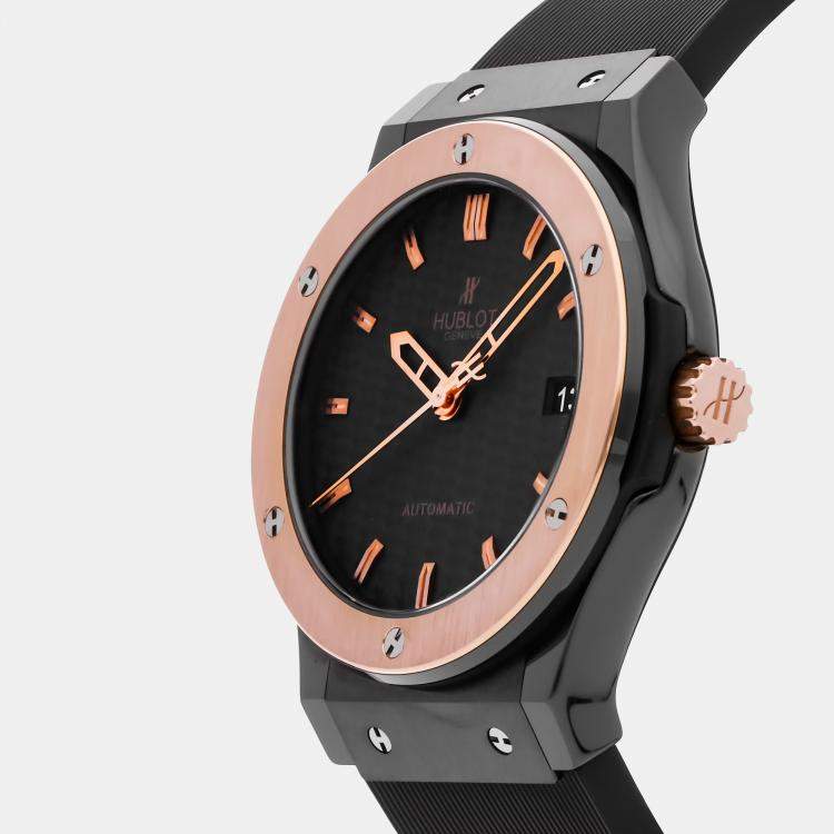 Pre Owned Hublot Classic Fusion 511.CO.1780.RX Automatic Black 18k Rose Gold Men’s Wristwatch 45mm