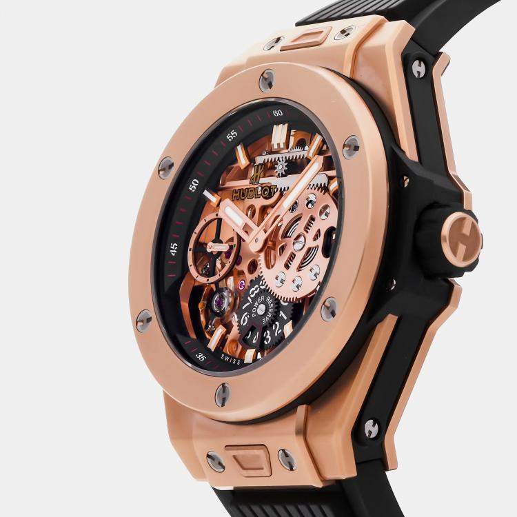Pre Owned Hublot Big Bang Meca-10 King Gold 414.OI.1123.RX Manual Winding Gold 18k Rose Gold Men’s Wristwatch 45mm