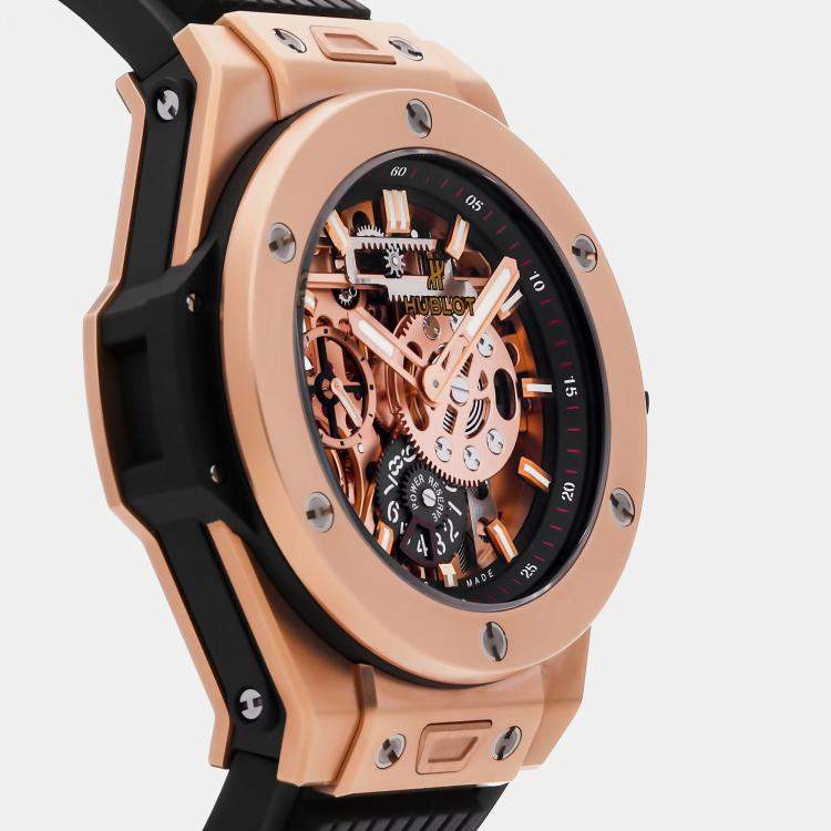 Pre Owned Hublot Big Bang Meca-10 King Gold 414.OI.1123.RX Manual Winding Gold 18k Rose Gold Men’s Wristwatch 45mm