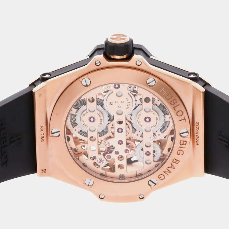 Pre Owned Hublot Big Bang Meca-10 King Gold 414.OI.1123.RX Manual Winding Gold 18k Rose Gold Men’s Wristwatch 45mm