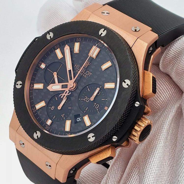 Pre Owned Hublot Big Bang 301PM1780RX Automatic Black Rose Gold Ceramic Men’s Wristwatch 44 mm