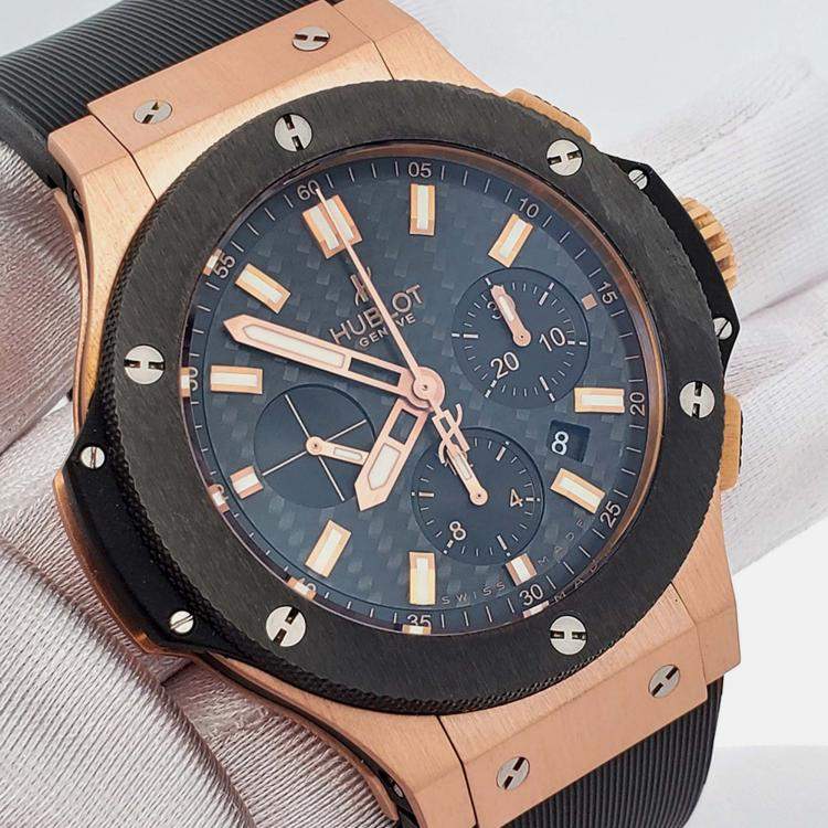 Pre Owned Hublot Big Bang 301PM1780RX Automatic Black Rose Gold Ceramic Men’s Wristwatch 44 mm