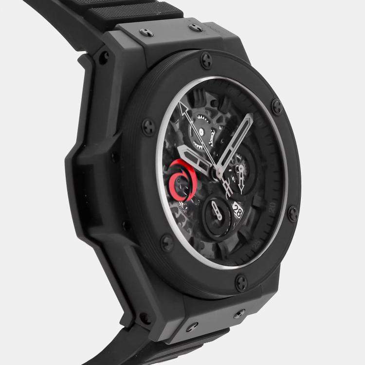 Pre Owned Hublot King Power 710.CI.0110.RX.AGI10 Automatic Black Ceramic Men’s Wristwatch 48 mm