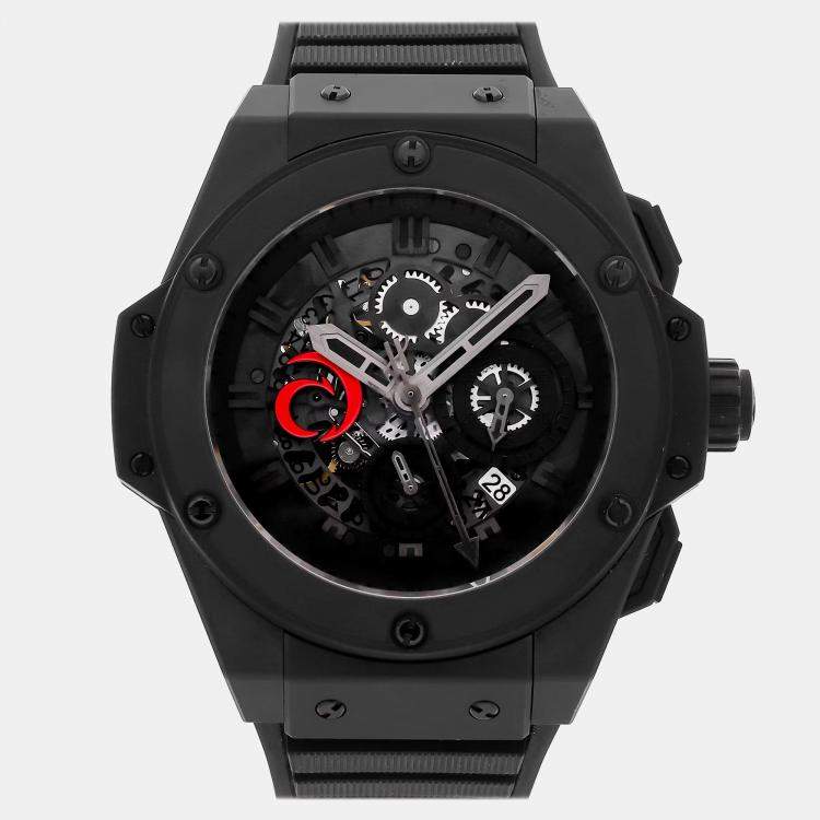 Pre Owned Hublot King Power 710.CI.0110.RX.AGI10 Automatic Black Ceramic Men’s Wristwatch 48 mm