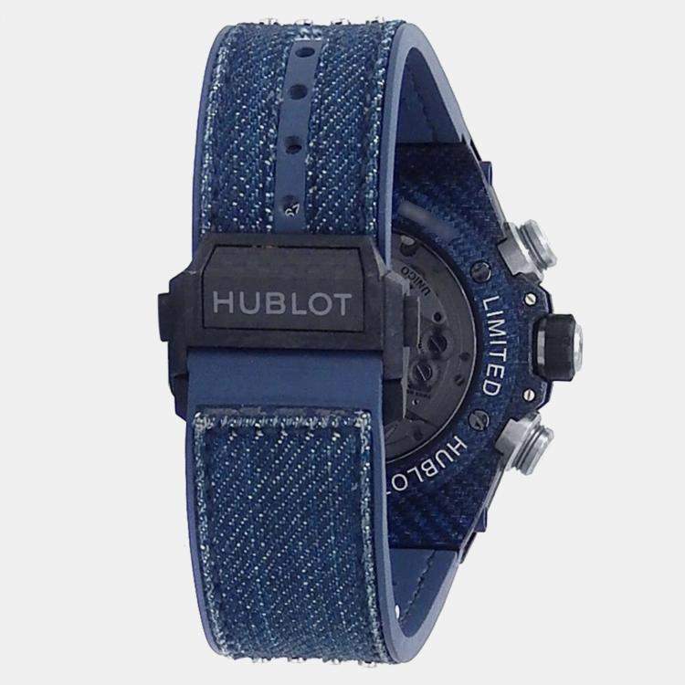 Pre Owned Hublot Big Bang UNICO 411.YL.5190.NR.ITI15 Automatic Skeleton Texalium Men’s Wristwatch 45 mm