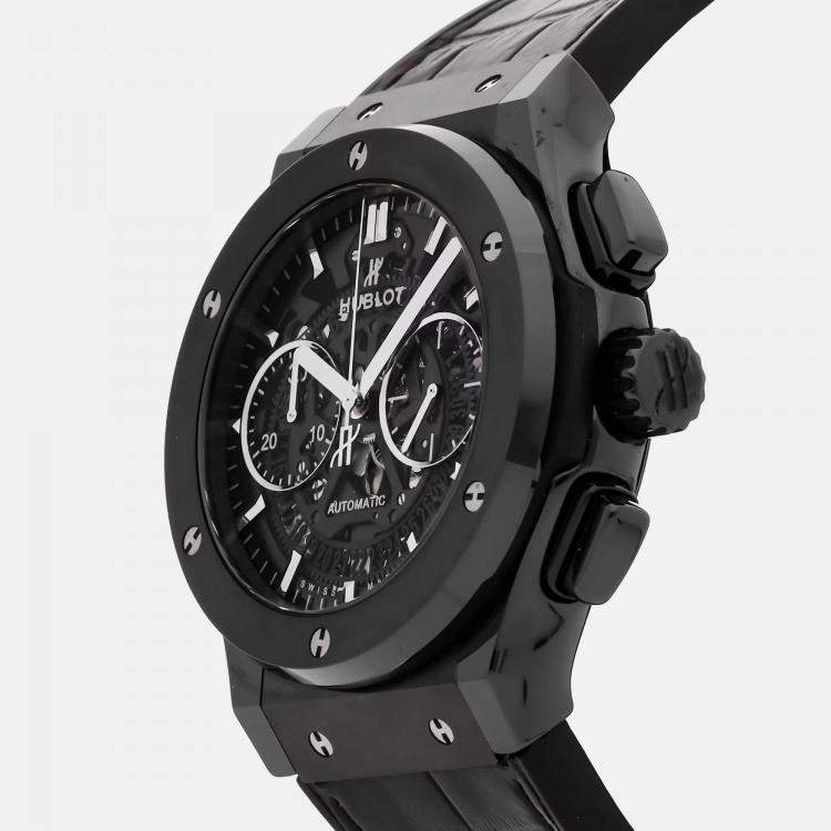 Pre Owned Hublot Classic Fusion 525.CM.0170.RX Automatic Black Ceramic Men’s Wristwatch 45 mm