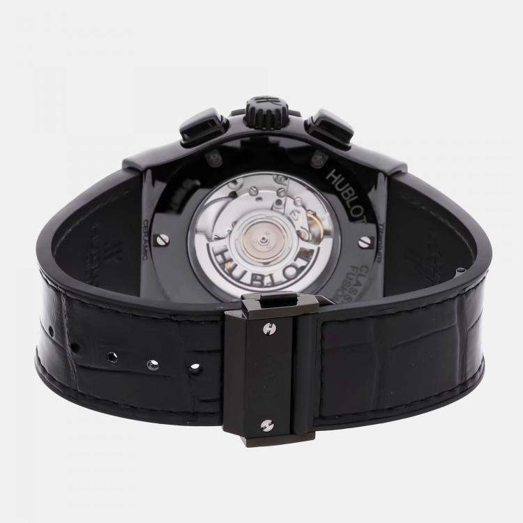 Pre Owned Hublot Classic Fusion 525.CM.0170.RX Automatic Black Ceramic Men’s Wristwatch 45 mm