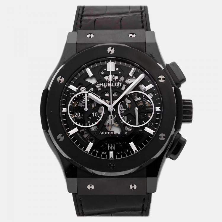 Pre Owned Hublot Classic Fusion 525.CM.0170.RX Automatic Black Ceramic Men’s Wristwatch 45 mm