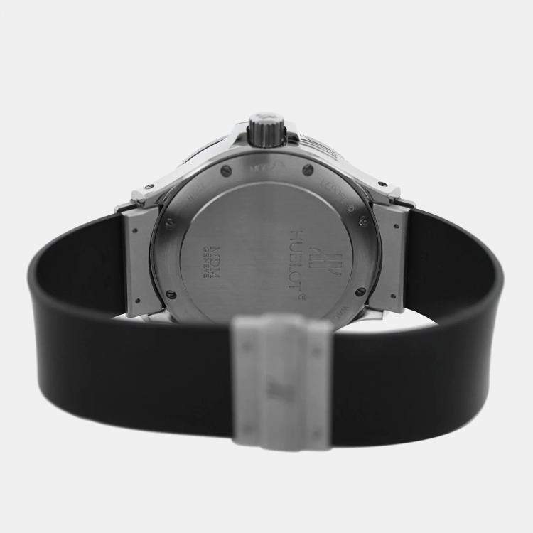 Pre Owned Hublot MDM 1850.1 Automatic Blue Stainless Steel Men's Wristwatch 41 mm