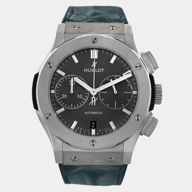 Pre Owned Hublot Classic Fusion 521.NX.7071.LR Automatic Grey Titanium Men's Wristwatch 45 mm