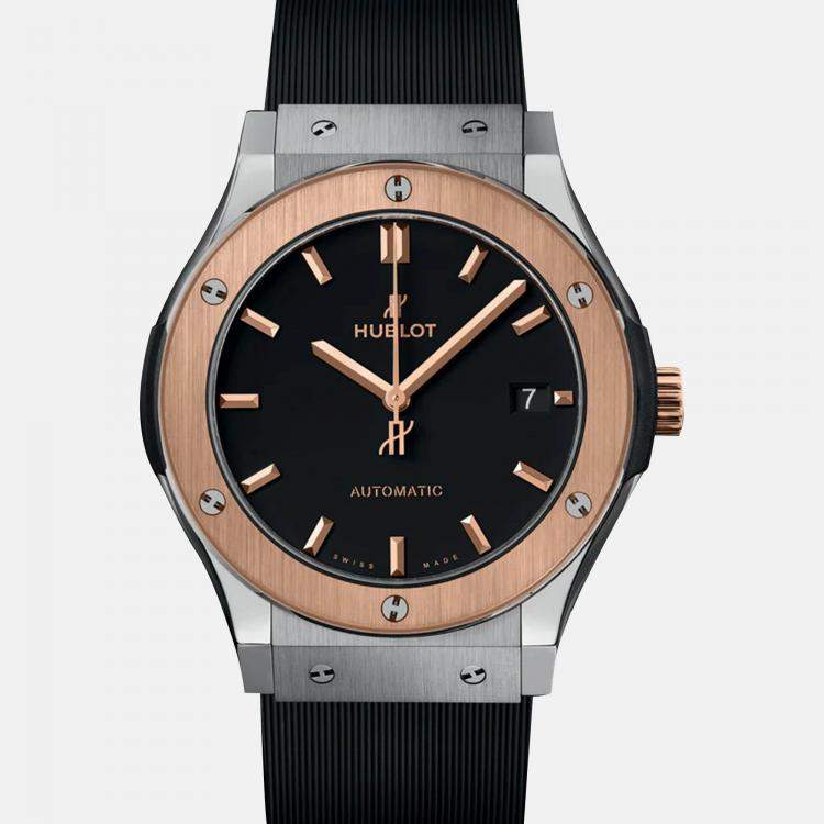 Pre Owned Hublot Classic Fusion 511.NO.1181.RX Automatic Black Titanium Men's Wristwatch 45 mm