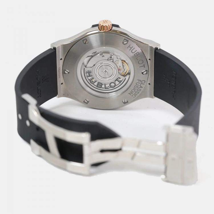 Pre Owned Hublot Classic Fusion 511.NO.1181.RX Automatic Black Titanium Men's Wristwatch 45 mm