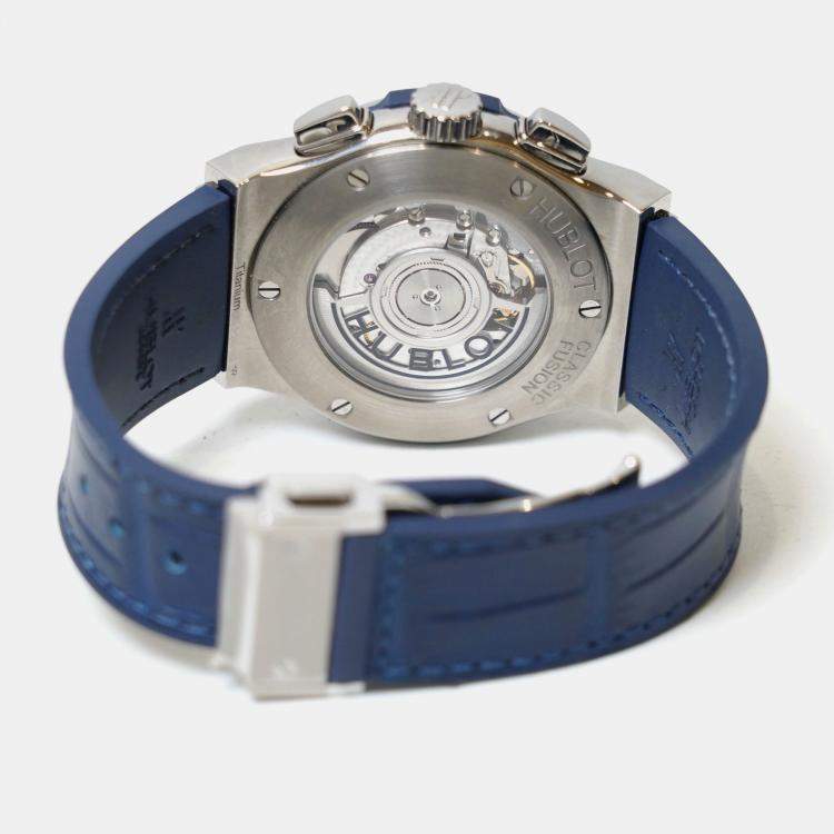 مملوكة مسبقًا Hublot Classic Fusion 541.NX.7170.LR Automatic Blue Titanium Men’s Wristwatch 42 mm